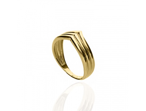 Złoty nietuzinkowy pierścionek próby 0,585 - 2