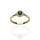 Złoty pierścionek z zieloną cyrkonią próby 0,585