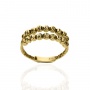 Złoty pierścionek próby 0,585 z diamentowanymi kuleczkami - 2