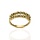 Złoty pierścionek próby 0,585 z diamentowanymi kuleczkami
