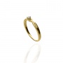 Złoty pierścionek zaręczynowy z cyrkonią próby 0,585 - 3