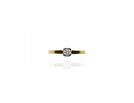Złoty pierścionek  zaręczynowy próby 0,585 - 3