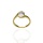 Złoty pierścionek próby 0,585 z dużą cyrkonią