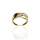 Złoty pierścionek obrączkowy próby 0,585 z cyrkoniami