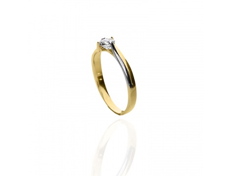 Złoty pierścionek zaręczynowy próby 0,585 - 2