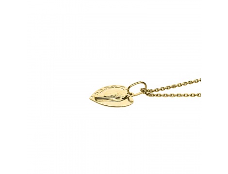 Złoty medalik próby 0,585 w kształcie serca z wizerunkiem Maryi - 2