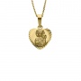 Złoty medalik próby 0,585 w kształcie serca z Matką Boską Częstochowską - 2