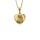 Złoty medalik próby 0,585 w kształcie serca z Matką Boską Częstochowską
