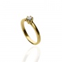 Złoty pierścionek zaręczynowy próby 0,585 z brylantem 0,23 ct - 3