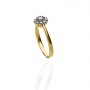 Złoty pierścionek zaręczynowy próby 0,585 z brylantami 0,34 ct - 3
