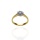 Złoty pierścionek zaręczynowy próby 0,585 z brylantami 0,34 ct
