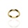 Złoty pierścionek obrączkowy próby 0,585 z brylantem 0,14 ct