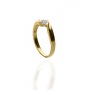 Złoty pierścionek zaręczynowy próby 0,585 z brylantem 0,08 ct - 3