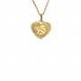 Złoty wisiorek próby 0,585 w kształcie serca z aniołkiem - 2
