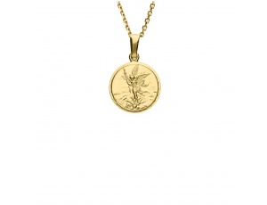 Złoty medalik póby 0,585 z wizerunkiem Archanioła Gabriela