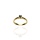 Złoty pierścionek próby 0,585 z czarną cyrkonią