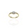 Złoty pierścionek póby 0,585 z syntetycznym opalem