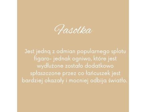 Złoty łańcuszek próby 0,585 fasolka 45 cm/ 1,3-1,5mm - 2