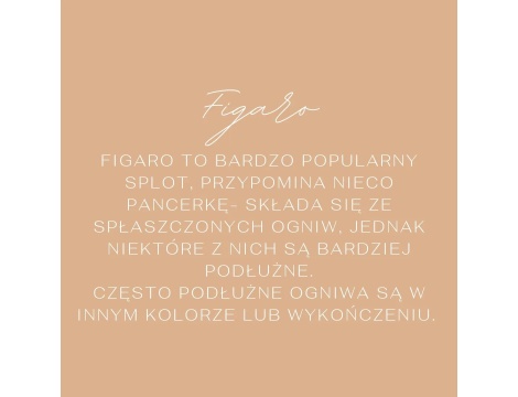 Złoty łańcuszek próby 0,585 figaro 50 cm/ 3,1 mm - 2