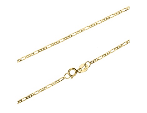 Złoty łańcuszek próby 0,585 figaro 45 cm/ 2,3 mm
