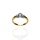 Złoty pierścionek próby 0,585 z cyrkonią w białym złocie