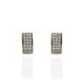Złote kolczyki wkrętki próby 0,585 z brylantami 0,32 ct - 2