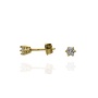 Złote kolczyki wkrętki próby 0,585 z brylantami 0,25 ct - 3