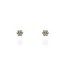 Złote kolczyki wkrętki próby 0,585 z brylantami 0,25 ct - 2