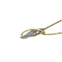 Złoty wisiorek w dwóch kolorach próby 0,585 z brylantami 0,2 ct - 3