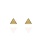 Złote kolczyki wkrętki próby 0,585 trójkąty