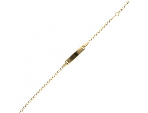 Złota bransoletka próby 0,585 z blaszką 14cm/1,6mm