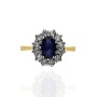 Złoty pierścionek próby 0,585 z szafirem 0,76 ct i brylantami 0,36 ct - 4