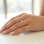 Złoty pierścionek próby 0,585 z brylantem 0,46 ct - 5