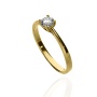 Złoty pierścionek próby 0,585 z brylantem 0,46 ct - 3