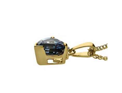 Złoty wisiorek próby 0,585 z topazem 1,3 ct i brylantem 0,02 ct - 2