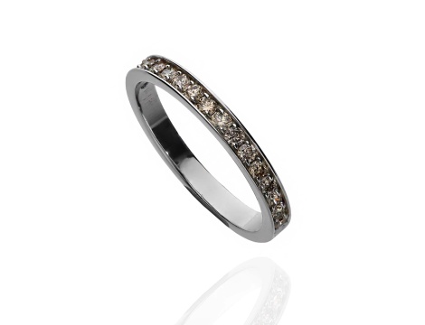 Pierścionek z białego złota próby 0,585 z brylantami 0,34ct - 2