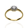 Złoty pierścionek próby 0,585 z brylantami 0,56ct - 2
