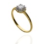 Złoty pierścionek próby 0,585 z brylantami 0,56ct - 3