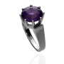 Pierścionek z białego złota próby 0,585 z ametystem 3,48ct - 3