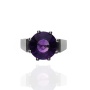 Pierścionek z białego złota próby 0,585 z ametystem 3,48ct - 4