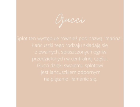 Złoty łańcuszek próby 0,585 Gucci 45 cm/ 2,9 mm - 2