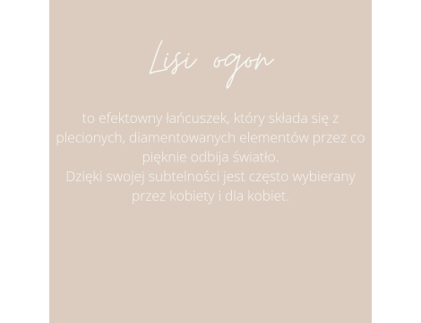 Złoty łańcuszek próby 0,585 Lisi ogon 55 cm/ 1,8 mm - 2