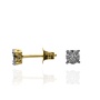 Złote kolczyki wkrętki próby 0,585 z brylantami 0,135 ct - 3