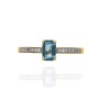 Złoty pierścionek próby 0,585 z topazem 0,65ct i diamentami 0,09ct - 4