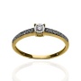 Złoty pierścionek próby 0,585 z brylantami 0,15ct - 2