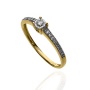 Złoty pierścionek próby 0,585 z brylantami 0,15ct - 3