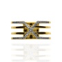 Złoty pierścionek próby 0,585 z diamentami 0,15 ct - 4