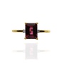 Złoty pierścionek próby 0,585 z rodolitem 1,08ct i brylantami 0,03ct - 4