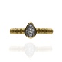 Złoty pierścionek próby 0,585 z diamentami 0,10ct - 4