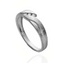 Pierścionek z białego złota próby 0,585 z brylantami 0,06 ct - 3